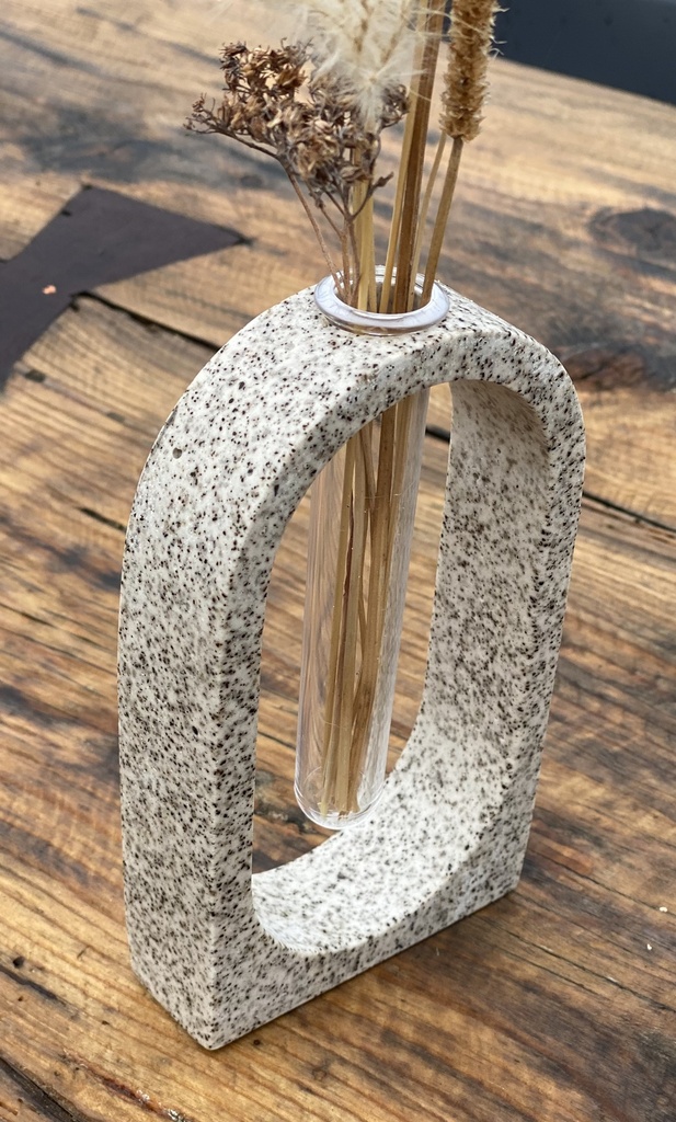 VASE AVEC TUBE CAFÉ