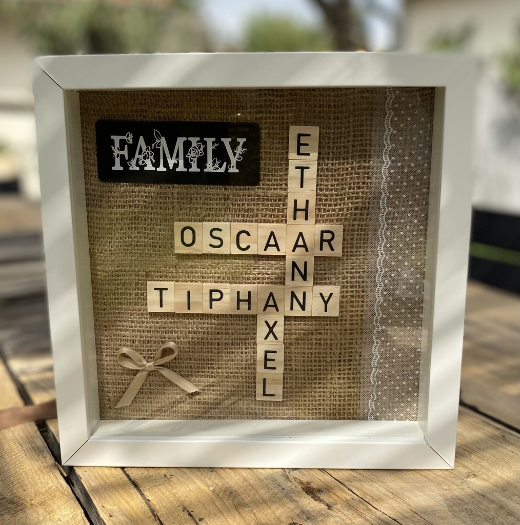 CADRE VITRINE SCRABBLE