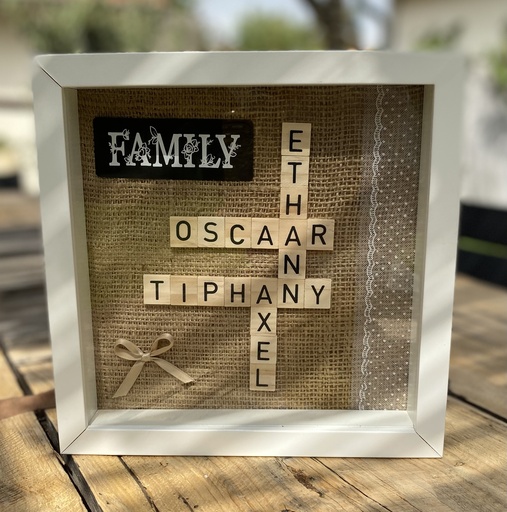 CADRE VITRINE SCRABBLE