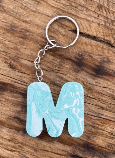 PORTE-CLÉS LETTRE MARBRÉ