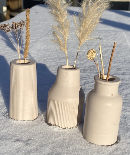 3 MINI VASES UNIS