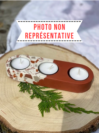 SUPPORT BOUGIES TERRAZZO